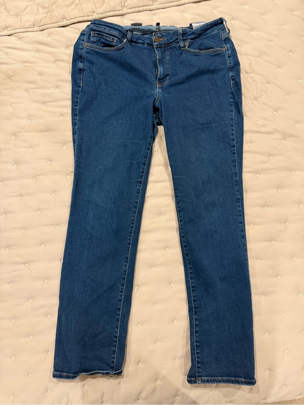 NYDJ Marilyn Straight Jeans 16W Blue Lift Tuck Stretch